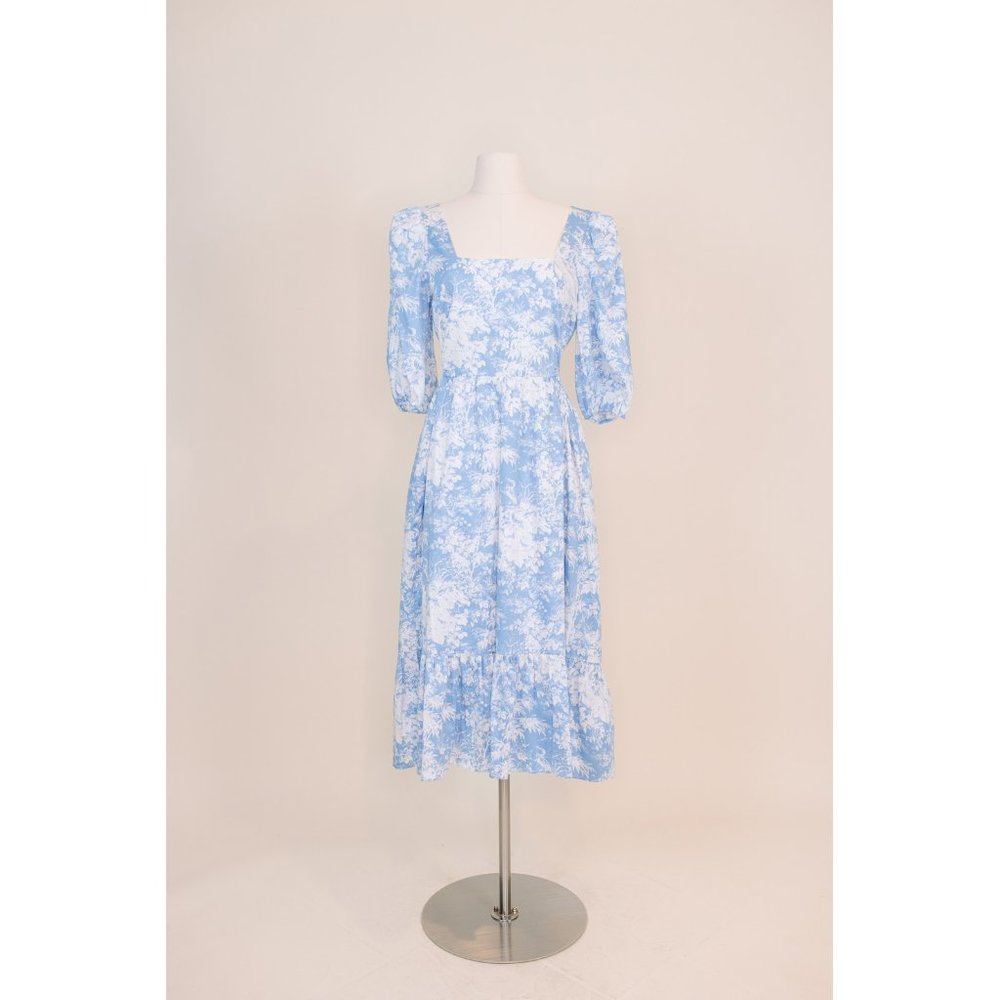 WAYF Blue & White Dress